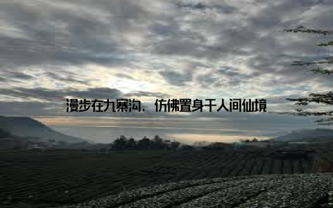 漫步在九寨沟, 仿佛置身于人间仙境