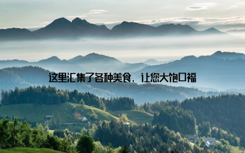 这里汇集了各种美食, 让您大饱口福
